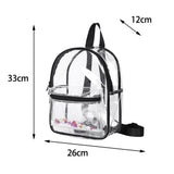 Transparent Waterproof Beach Bag Mini Schoolbag for Teenage Girl