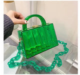 Transparent Acrylic Box Bag Hand-held Shoulder Bag Wedding Evening Tote