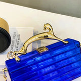 Women Acrylic Box Bag Hand-held Shoulder Bag Wedding Evening Bag