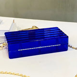 Women Acrylic Box Bag Hand-held Shoulder Bag Wedding Evening Bag