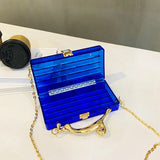 Women Acrylic Box Bag Hand-held Shoulder Bag Wedding Evening Bag