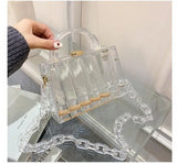Transparent Acrylic Box Bag Hand-held Shoulder Bag Wedding Evening Tote