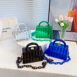 Transparent Acrylic Box Bag Hand-held Shoulder Bag Wedding Evening Tote