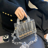 Transparent Acrylic Box Bag Hand-held Shoulder Bag Wedding Evening Tote