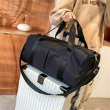 Travel Bag Women Cabin Tote Bag Handbag Oxford Cloth Shoulder Solid Bag