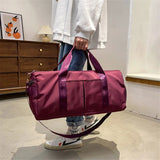 Travel Bag Women Cabin Tote Bag Handbag Oxford Cloth Shoulder Solid Bag
