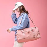 Travel Bag Women Cabin Tote Bag Handbag Oxford Cloth Shoulder Solid Bag