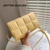 Silver Leather Cross Body Bag Small Cube Pouch