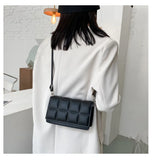Silver Leather Cross Body Bag Small Cube Pouch