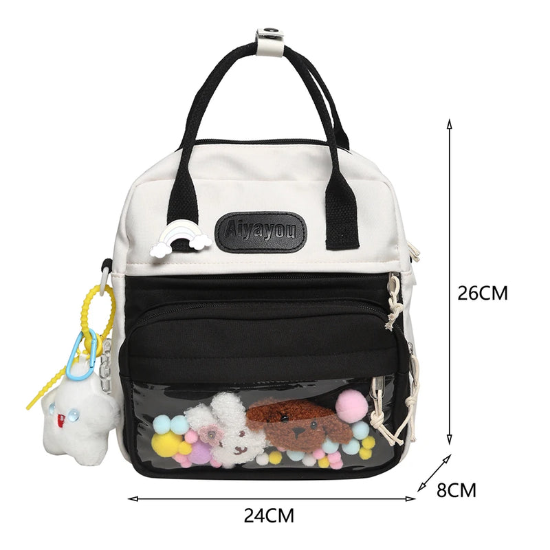 Travel Hit Nylon Backpack Large Capacity Knapsack for Women