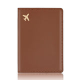 Travel Passport Cover Holder Hot Stamping Plane for Men Women C