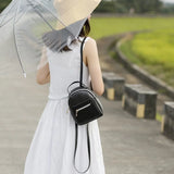 Small Business PU Leather Backpack Waterproof Mini Bag for Women