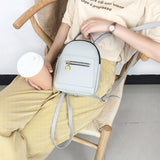 Small Business PU Leather Backpack Waterproof Mini Bag for Women