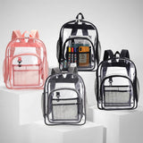 Solid PVC Backpack Large Capacity Knapsack for Women
