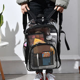 Solid PVC Backpack Large Capacity Knapsack for Women