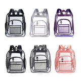 Solid PVC Backpack Large Capacity Knapsack for Women