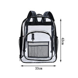Solid PVC Backpack Large Capacity Knapsack for Women