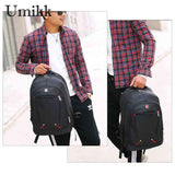 Travel Zipper Laptop Nylon Backpack Large Capacity Knapsack