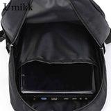 Travel Zipper Laptop Nylon Backpack Large Capacity Knapsack