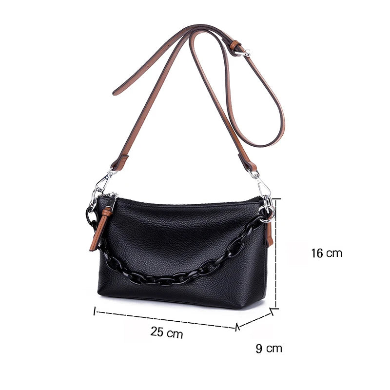 Vintage Leather Bucket Shoulder Bag for Women