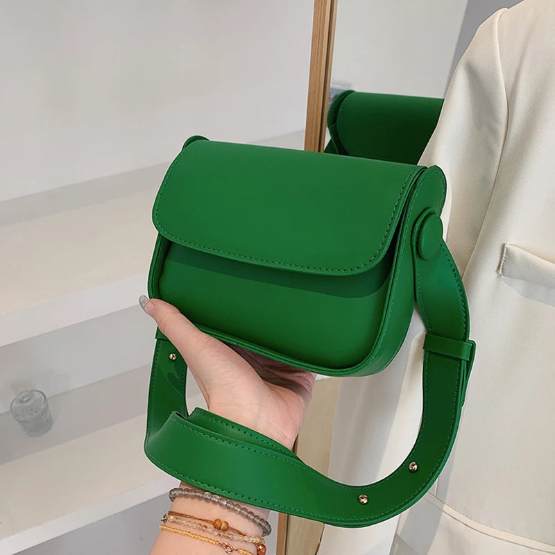 Green Crossbody Flap Bag Small Shoulder Handbags for Women