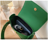 Green Crossbody Flap Bag Small Shoulder Handbags for Women