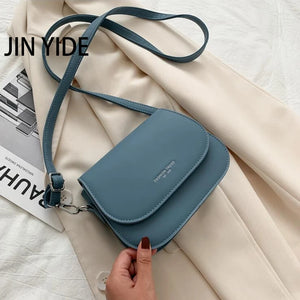 Women's Solid Flap Crossbody Shoulder Bag Handbag