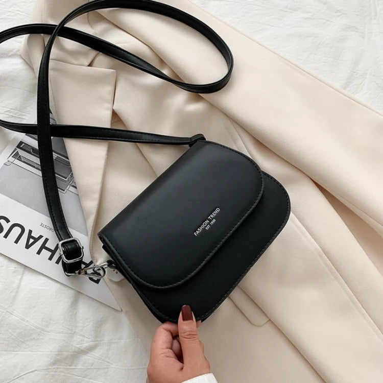 Women's Solid Flap Crossbody Shoulder Bag Handbag