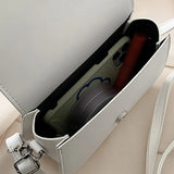 Small Leather Crossbody Bag Women Solid Flap Handbag Purse
