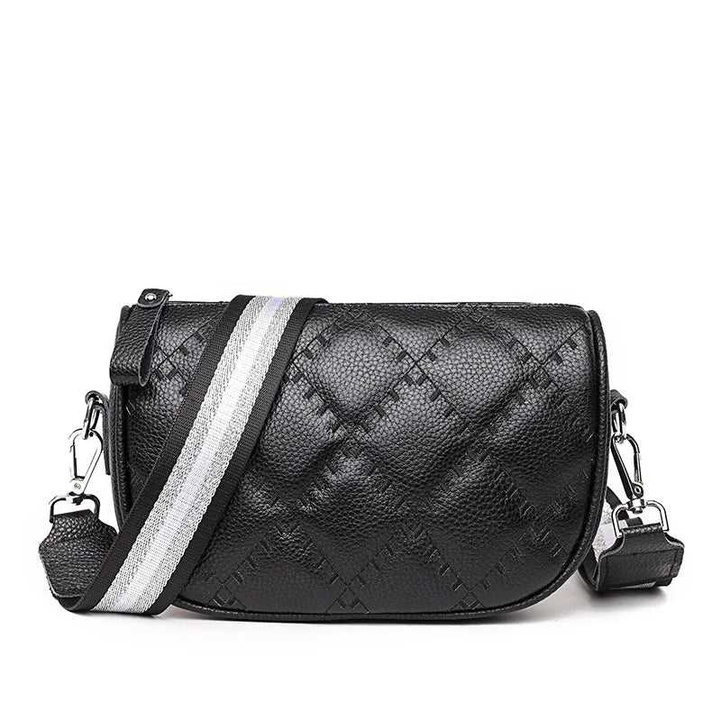 Women's Leather Crossbody Handbag Vintage Shoulder Bag