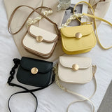 High Quality PU Leather Women's Shoulder Bag Retro Crossbody Square Purse