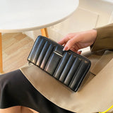 PU Leather Long Wallet Female Purse Large Capacity Phone Bag