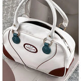 Large Capacity Handbag Niche Bowling Splice Bag Women Purse and Handbags
