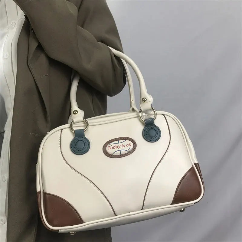 Large Capacity Handbag Niche Bowling Splice Bag Women Purse and Handbags