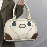 Large Capacity Handbag Niche Bowling Splice Bag Women Purse and Handbags
