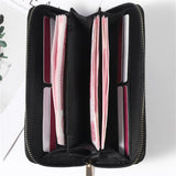 Love Wallet Unisex Casual Long Clutch Bag Pu Leather Embroidery Senior Wallet