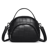 Vintage Leather Top Handle Crossbody Stone Shoulder Bag