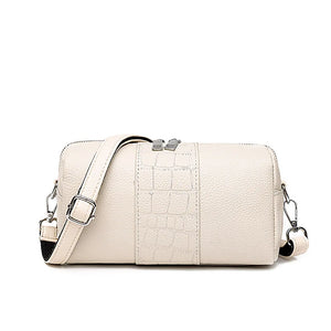 Vintage Leather Shoulder Bag for Women Casual Pillow Design