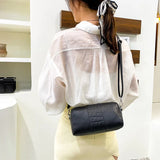 Vintage Leather Shoulder Bag for Women Casual Pillow Design