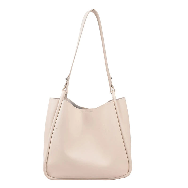 Daily Bucket Women Shoulder Bags PU Leather Handbag Business Tote