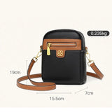 Women's Leather Casual Tote Shoulder Bag - Phone Sling Bag