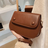Retro Handbags For Women High Pu Leather Female Shoulder Bag