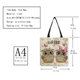 Owl Graphic Printed Female Handbag Casual Shoulder Bag