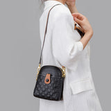 Plaid Sling Handbags Soft Leather Vintage Shoulder Bags