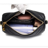Quilted Crossbody Handbags Women'S Leather Casual Messenger Shoulder Bags