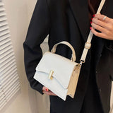 Retro Square Handbag Soft Leather Female Shoulder Bag