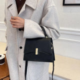 Retro Square Handbag Soft Leather Female Shoulder Bag