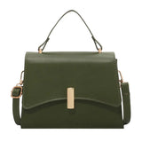 Retro Square Handbag Soft Leather Female Shoulder Bag