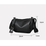 Leather Saddle Crossbody Bag Tassel Handbag