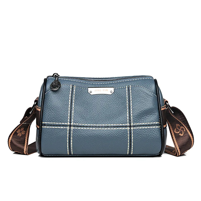 Vintage Leather Crossbody Handbag Pillow Casual Tote Lady Shoulder Bag